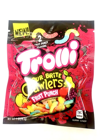 Trollii - Sour Brite Crawlers Fruit Punch 600mg