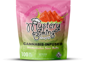 Mystery Baking Company - 100mg Infused Gummy Belts - Sour Belts Watermelon